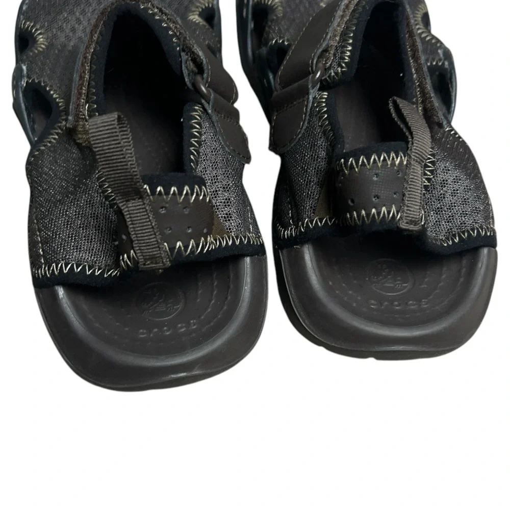 Crocs Men's Swiftwater Casual Sandal, Espresso/Espresso Size 8